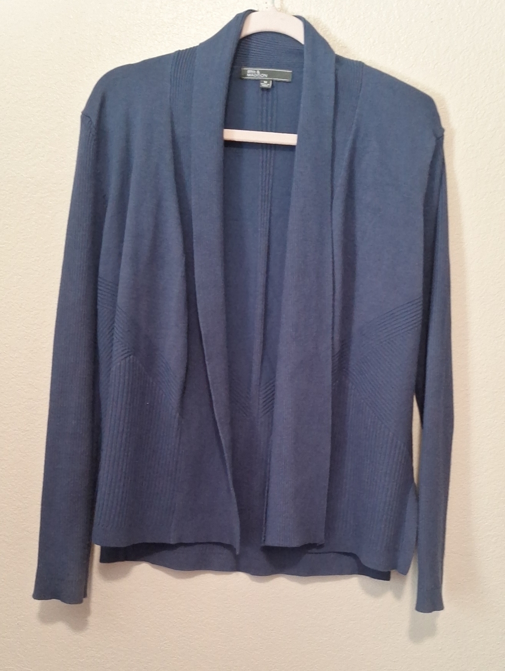 89th & Madison Blue Open-Front Women's Cardigan